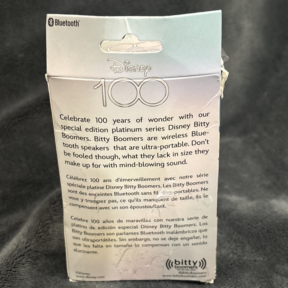 Disney 100 - Mickey Mouse - Platinum Bitty Boomers - Bluetooth Mini-Speaker-New - Picture 7 of 9